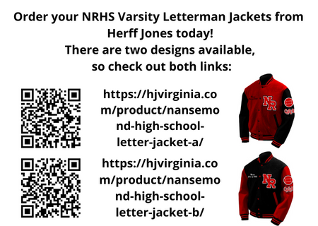 Order your NRHS lettermans Jacket